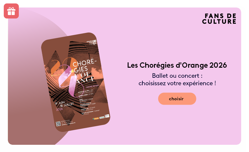 Affiche des Chorégies d'Orange 2026 et texte annonçant les dotations (ballet ou concert)